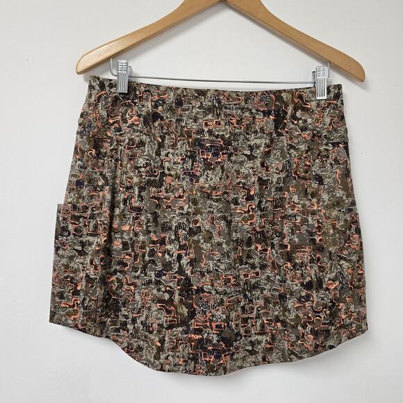 Royal Robbins Skort Size M Trim Fit Jammer Inner Shorts Geometric Hiking Stretch - Picture 1 of 8